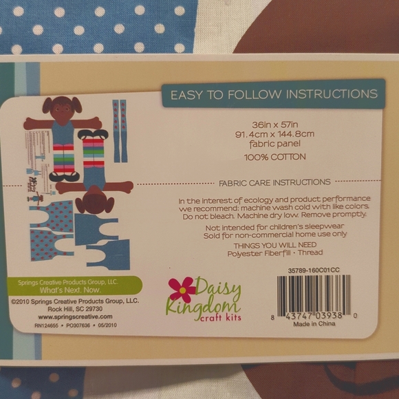 Daisy Kingdom Rag Doll Kit NWT - Picture 2 of 3